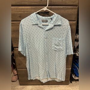 Geoffrey Beene Light Blue Geometric Shirt